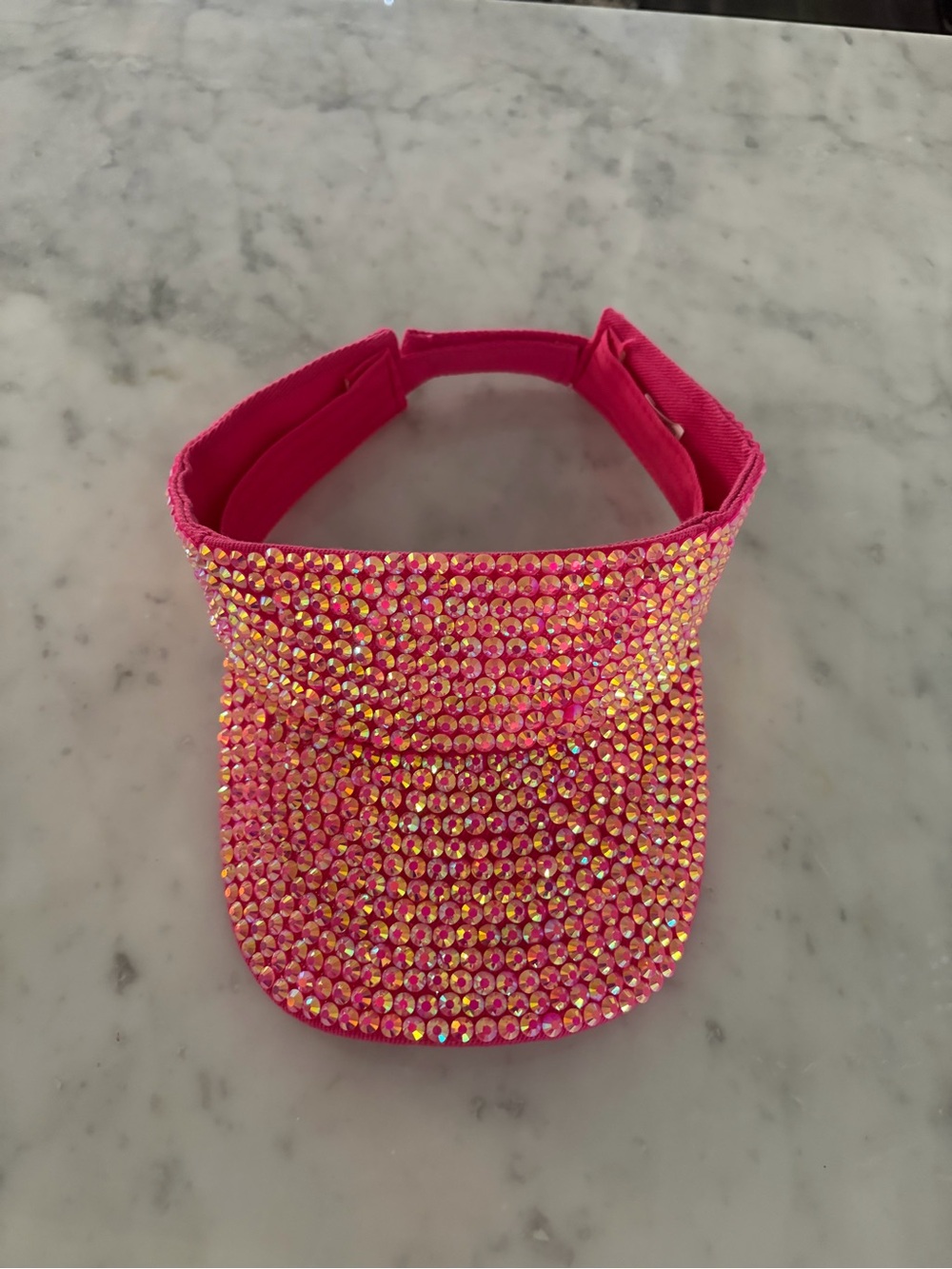 Pink Rhinestone Visor like new